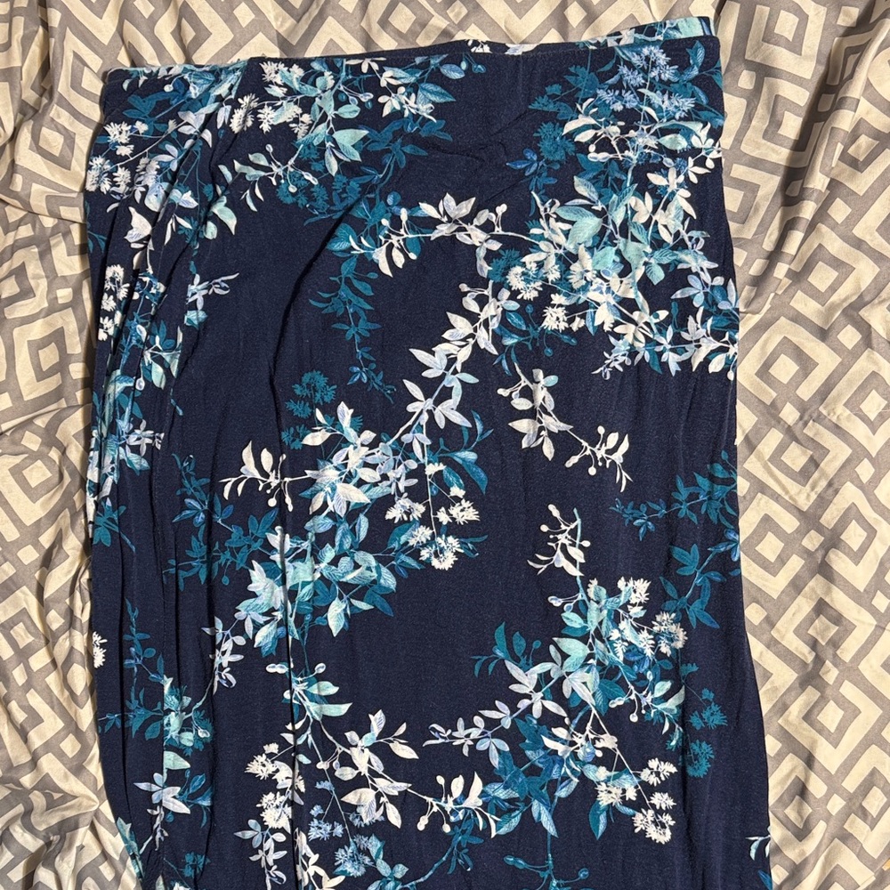 JCPenney Floral Maxi Dress - Blue and White